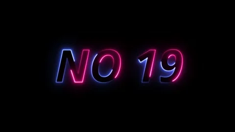 Neon glowing no.1 text animated on black background 4k animation Video stock 313342878