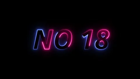 Neon glowing no.1 text animated on black background 4k animation Stock Footage 313342892