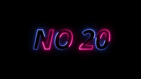 Neon glowing no.1 text animated on black background 4k animation Stock Footage 313342902