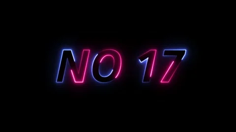 Neon glowing no.1 text animated on black background 4k animation Stock Footage 313342908