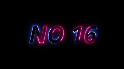 Neon glowing no.1 text animated on black background 4k animation Stock Footage 313342920