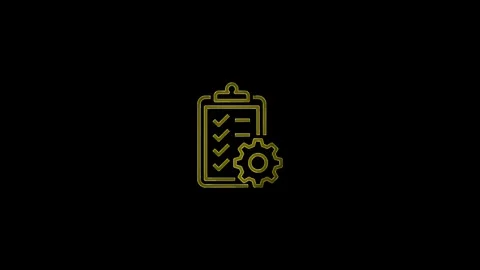 Neon glowing note book icon animation on background. Stock Footage 299566043