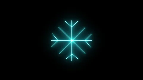 Neon glowing overcast weather Lightning icon isolated on black background. Anima Stock Footage 290858694