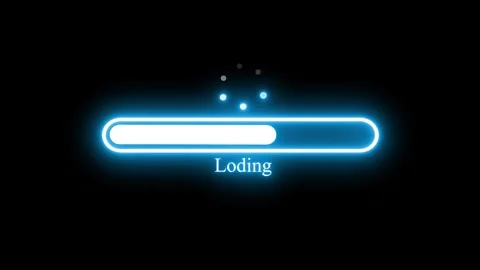 Neon Glowing Progress Bar Loop Animation for HUD Design, Glowing Loading Ba.. 库存影片 318110821