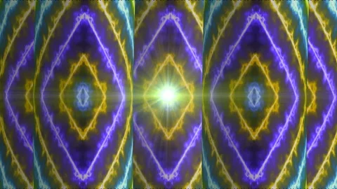 Neon Glowing Psychedelic Abstract Animation Loop Stock Footage 333181846