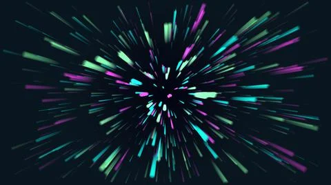 Neon glowing rays Stock Illustration
