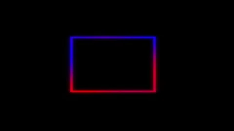 Neon Glowing Rectangle With Colorful Border Effects Stock Footage 331897911