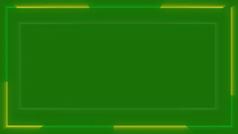Neon glowing rectangle frame  animation.  rectangle border line chroma key. Stock Footage 297849771