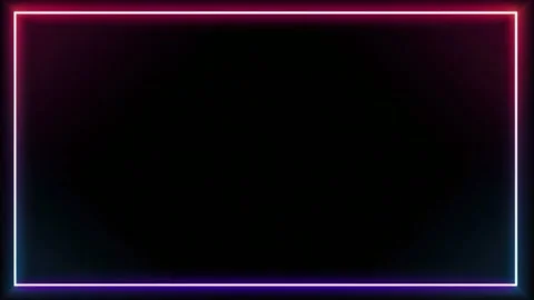 Neon glowing rectangular frame border with copy space text overlay, dark ba.. Stockbeeldmateriaal 342046558