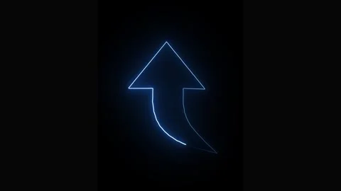 Neon glowing share arrow icon  Abstract color line animation symbol for com.. 스톡 동영상 337658915