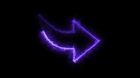 Neon glowing share arrow icon  Abstract color line animation symbol for com.. Vidéo 337658916