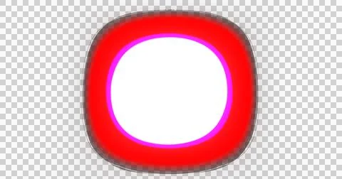 Neon glowing square frame on dark background. Vibrant digital border for Stock Illustration
