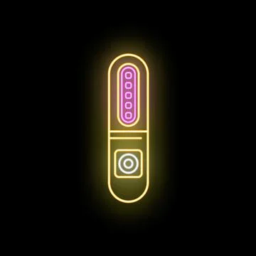 Neon glowing sterilizer device fighting bacteria and viruses Stock-Illustration