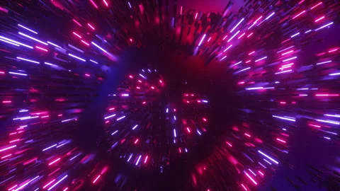 Neon Glowing Strings Futuristic Backdrop Loop Stock Footage 265352753