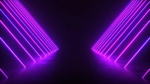 Neon Glowing Strings Movment Frame Backdrop Video stock 195276346