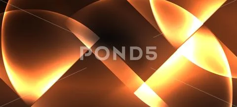 Neon glowing techno lines, hi-tech futuristic abstract background. Template with Stock Illustration