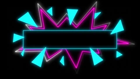 Neon glowing text background template opener with blue and purple colors Stock Footage 282722265