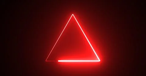 Neon glowing triangle loop background motion graphic fast futuristic techno.. Illustrazione stock