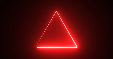 Neon glowing triangle loop background motion graphic fast futuristic techno.. Stock Illustration