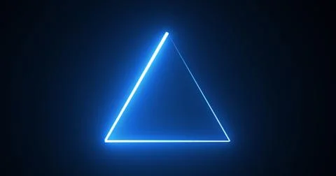 Neon glowing triangle loop background motion graphic fast futuristic techno.. Stock Illustration