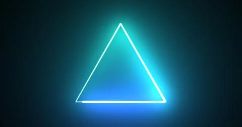 Neon glowing triangle loop background motion graphic fast futuristic techno.. Stock Illustration