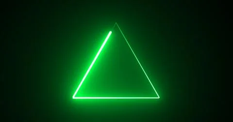 Neon glowing triangle loop background motion graphic fast futuristic techno.. Stock Illustration
