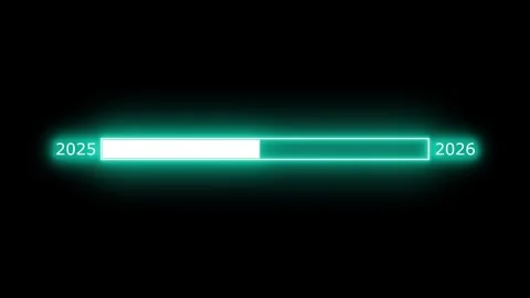 Neon Glowing Wait Indicator Animation with Looping Progress Bar 2025 to 2026 Видео 314657322