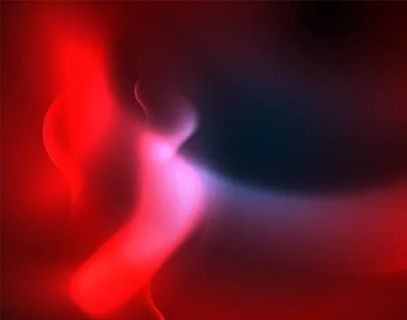 Neon glowing wave lines, blue hi-tech futuristic abstract background template 스톡 일러스트