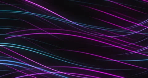 Neon glowing waves abstract motion background Vídeo Stock 196842854