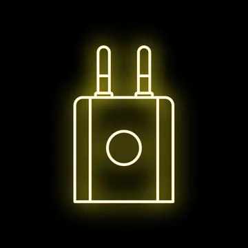 Neon glowing wireless router icon symbolizing connectivity Stock Illustration