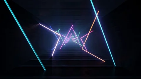 Neon Glows Stock Footage 128741087