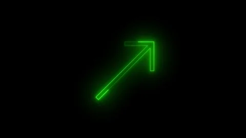 Neon Go icon green glowing black background animation 库存影片 279366996