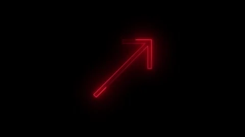 Neon Go icon red glowing black background animation Vidéo 279366998