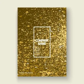 Neon gold explosion paint splatter artistic cover frame design. Stock Illustration