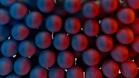 Neon Golf Ball Transition Red Blue Stock Footage 324806002