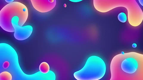 Neon gradient abstract fluid background animation with space for text Stock Footage 132727302