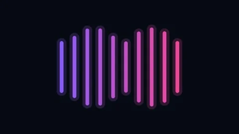 Neon Gradient Audio Soundwave Loop Vidéo 342989765