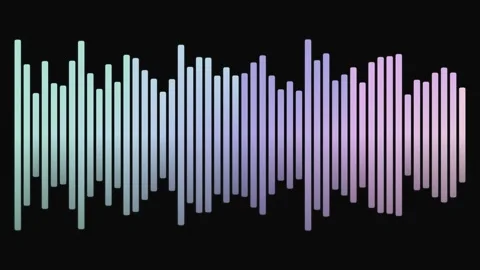 Neon Gradient Audio Visualizer Sound Wave Animation Stock Footage 329458575