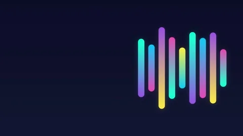 Neon gradient bars moving on the right with left copy space animated gradient 動画素材 348282707