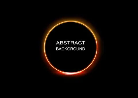 Neon gradient frames, set of glowing round futuristic design elements. Stock Illustration