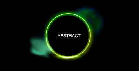 Neon gradient frames, set of glowing round futuristic design elements. Bright イラスト素材