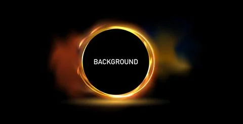 Neon gradient frames, set of glowing round futuristic design elements. Brig.. Illustrazione stock