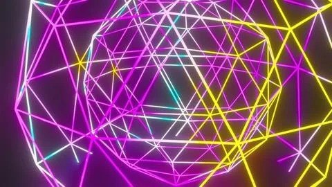 Neon gradient glowing mesh Stockillustratie