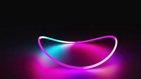 Neon gradient glowing spline Stock Illustration