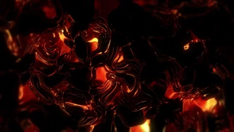Neon gradient liquid orange metal. 4K abstract background Stock Footage 272770916