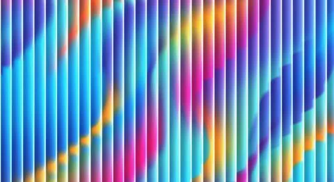 Neon Gradient Ribbed Glass Background 스톡 일러스트
