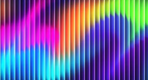 Neon Gradient Ribbed Glass Background Stock Illustration