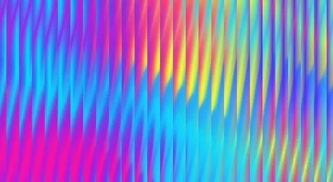 Neon Gradient Ribbed Glass Background Ilustração Stock