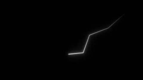Neon Graph falling down fast. Business cartoon animation. Economy metaphor... Stock Footage 307551289