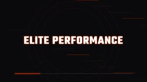 Neon graphic reveal of elite performance concept on dark background Stock Footage 336805210